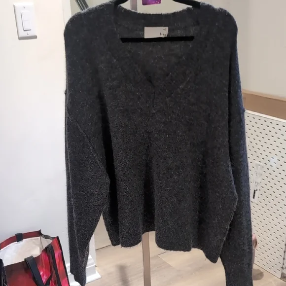 Aritzia Charcoal Krause Alpaca Blend Sweater - Picture 6 of 11
